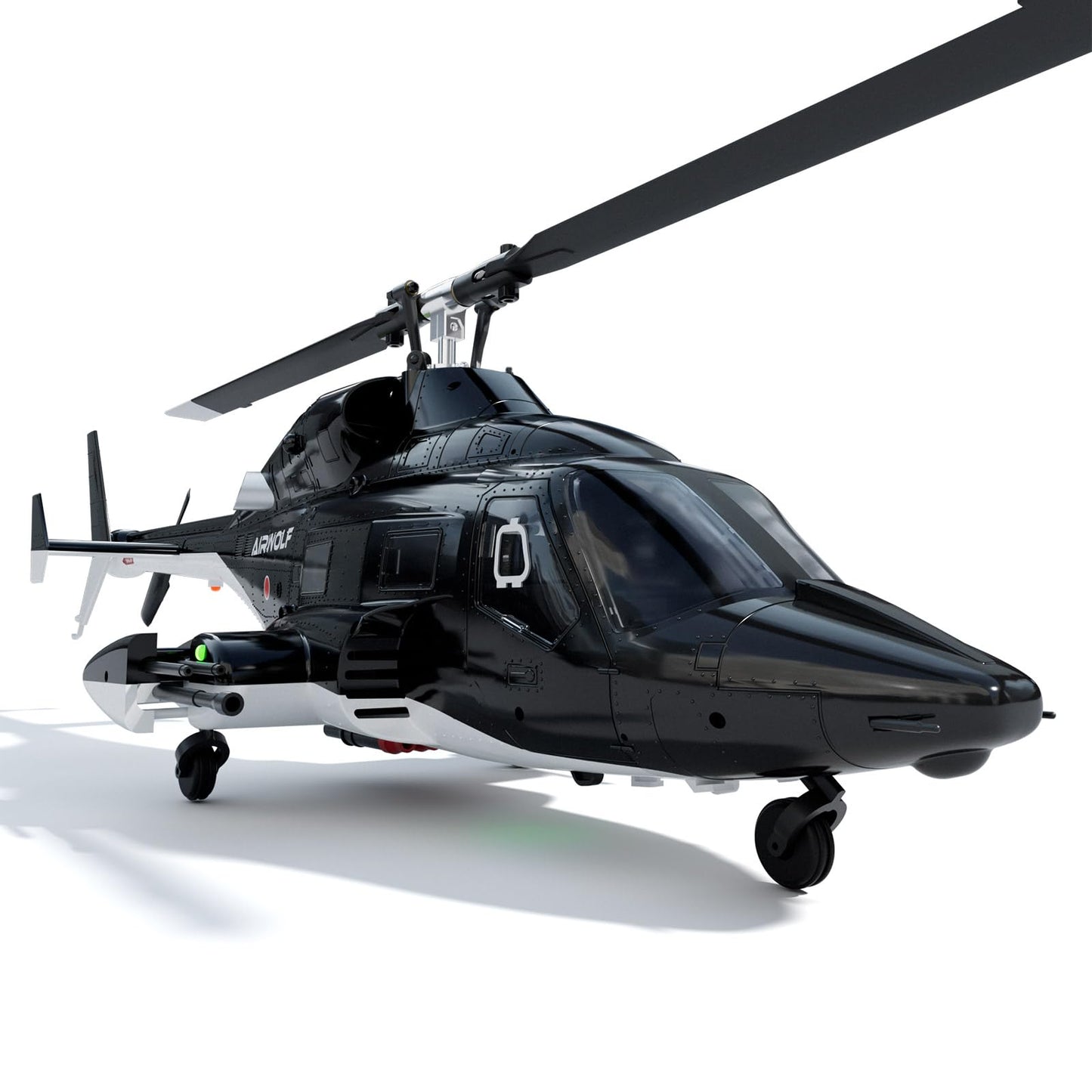 Carmanon RTF Airwolf RC Helicopter - 27:1 Scale Collectible Remote Control Helicopter with Auto-Hover, 6CH Control & Dual Batteries for Adults Beginners,TV-Accurate Air Wolf Series Model