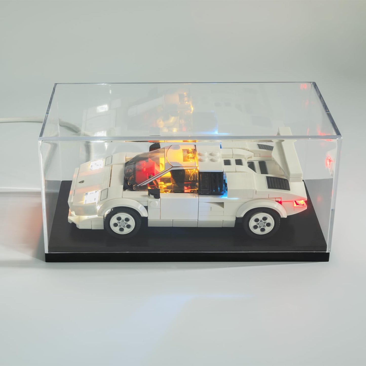 LBASE Wireless LED Light Kit for Lego Speed Champions - Car Building Blocks Lighting Set with Transparent Display Box, 1 Set + 15pcs of Random Lights (Model Not Included)