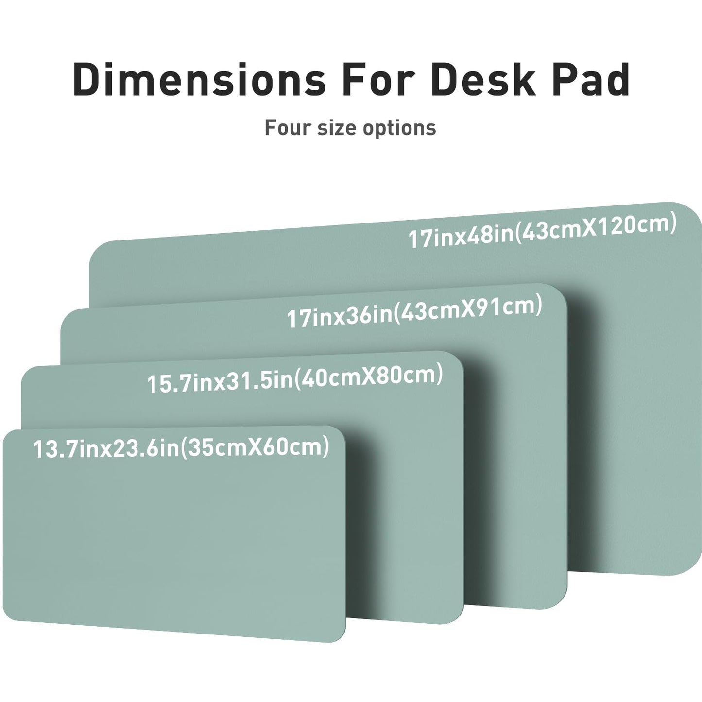 Aothia Leather Desk Pad Protector, Mouse Pad, Office Desk Mat, Non-Slip PU Leather Desk Blotter, Laptop Desk Pad, Waterproof Desk Writing Pad for Office and Home (Light Blue,31.5" x 15.7")