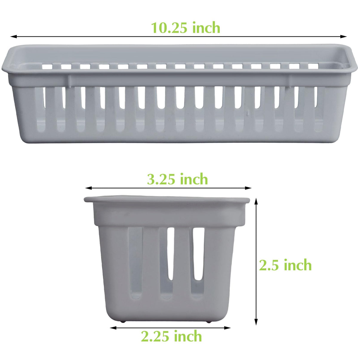 24 Pack Slim Plastic Storage Baskets Tray for Organizing 10.25x3.25x2.5 Inch Small Narrow Storage Bins Stackable Drawer Pencil Trays Holder for Desk Garage Cabinet Container (24 Count)
