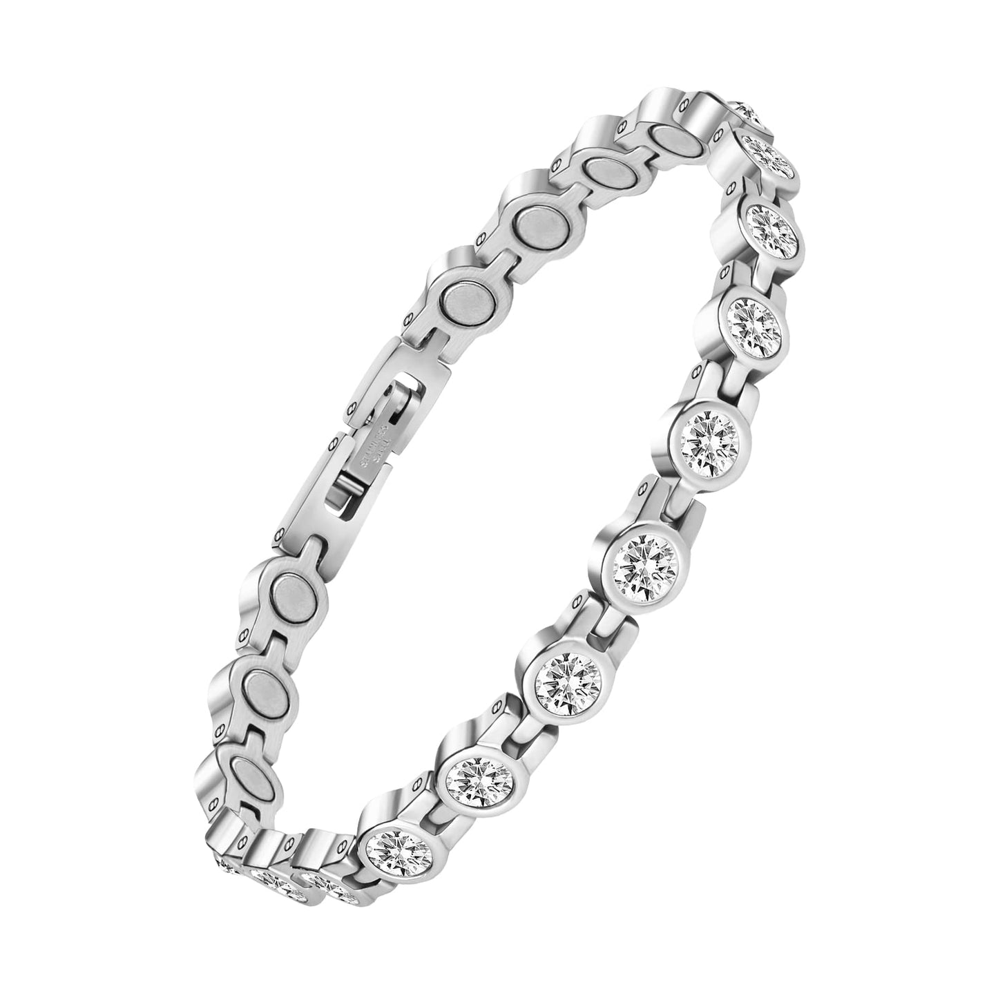 JEROOT Ultra Strength Magnetic Bracelet for Women | 3500-6000 Gauss Neodymium Magnets | Magnetic Therapy Jewelry with Adjustable Tool & Gift Packaging