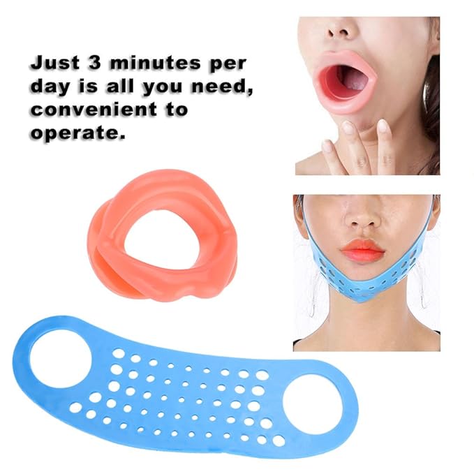 Face Sleeping Lifting Hammock Lips Trainer Smile Corrector Silicone Face Lifting Chin Belt Exercise Mouth Muscle Tightener Tightening Anti Wrinkle Tool