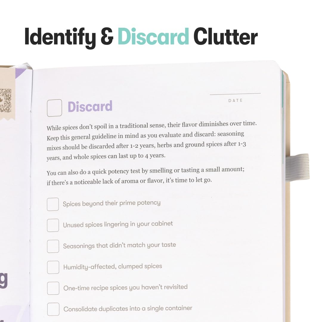 The Home Organization Sidekick Journal by Habit Nest. A Step-by-Step Guide to Declutter, and Organize your Home. Coaches you through Decluttering, Room by Room.