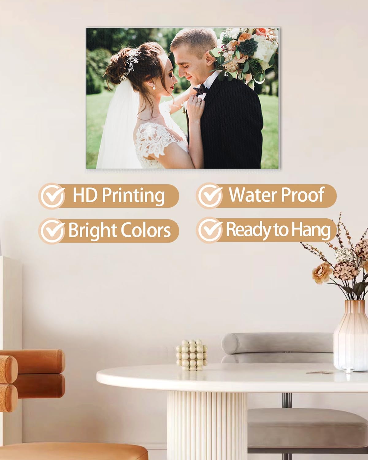 AbcCustomize Custom Canvas Prints,Transform Your Memories into Beautiful Art with Personalized Photo on Canvas,Personalized Canvas Wall Art for Home Decor, Gifts, and Keepsakes