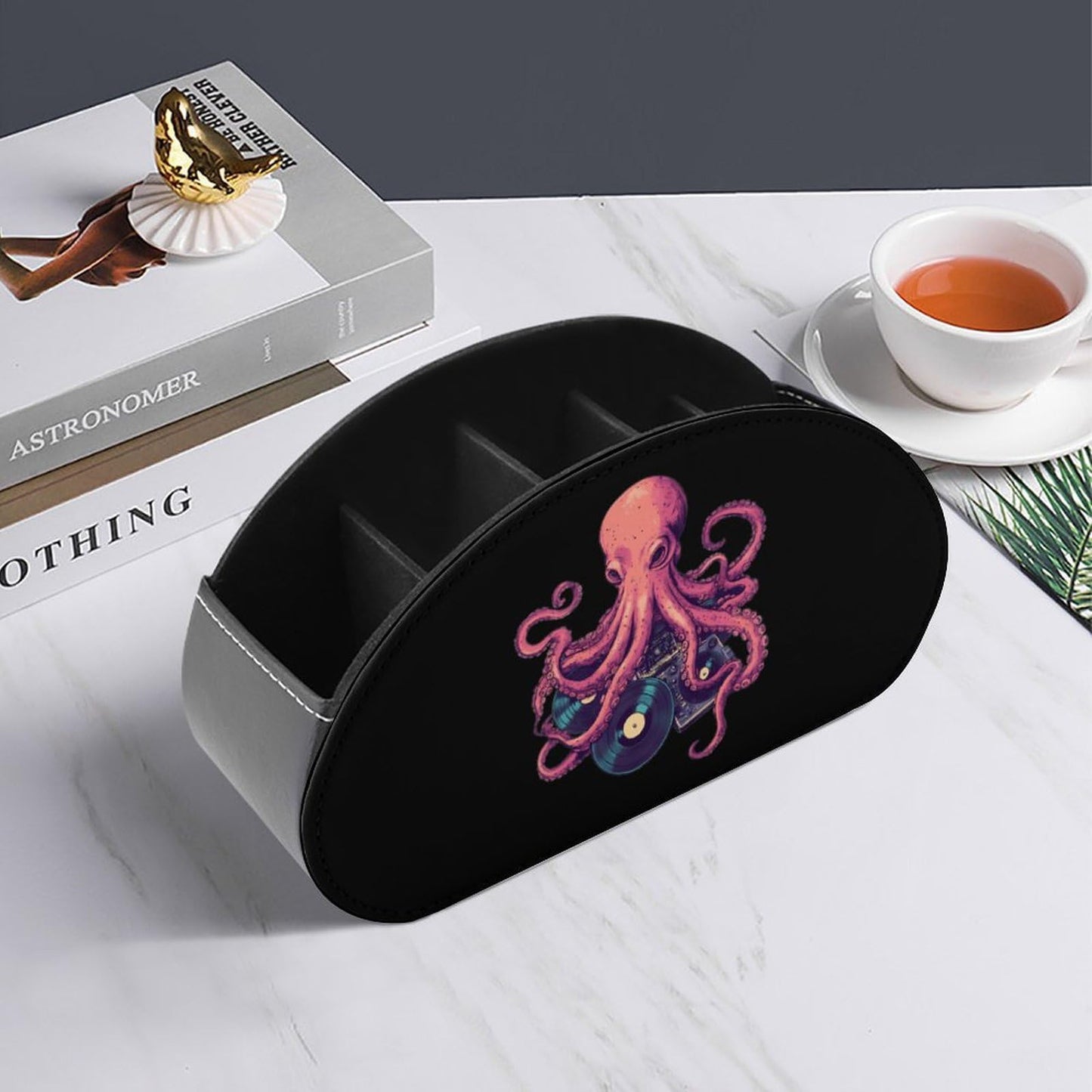 DJ Octopus Remote Control Holder with 5 Compartments Caddy Desktop Organizer for Home Office
