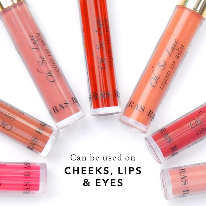 RAS Luxury Oils, Liquid Tinted Lip Glow Oil, Hydrates & Combats Dryness, Soft Lip Balm - Set of 6