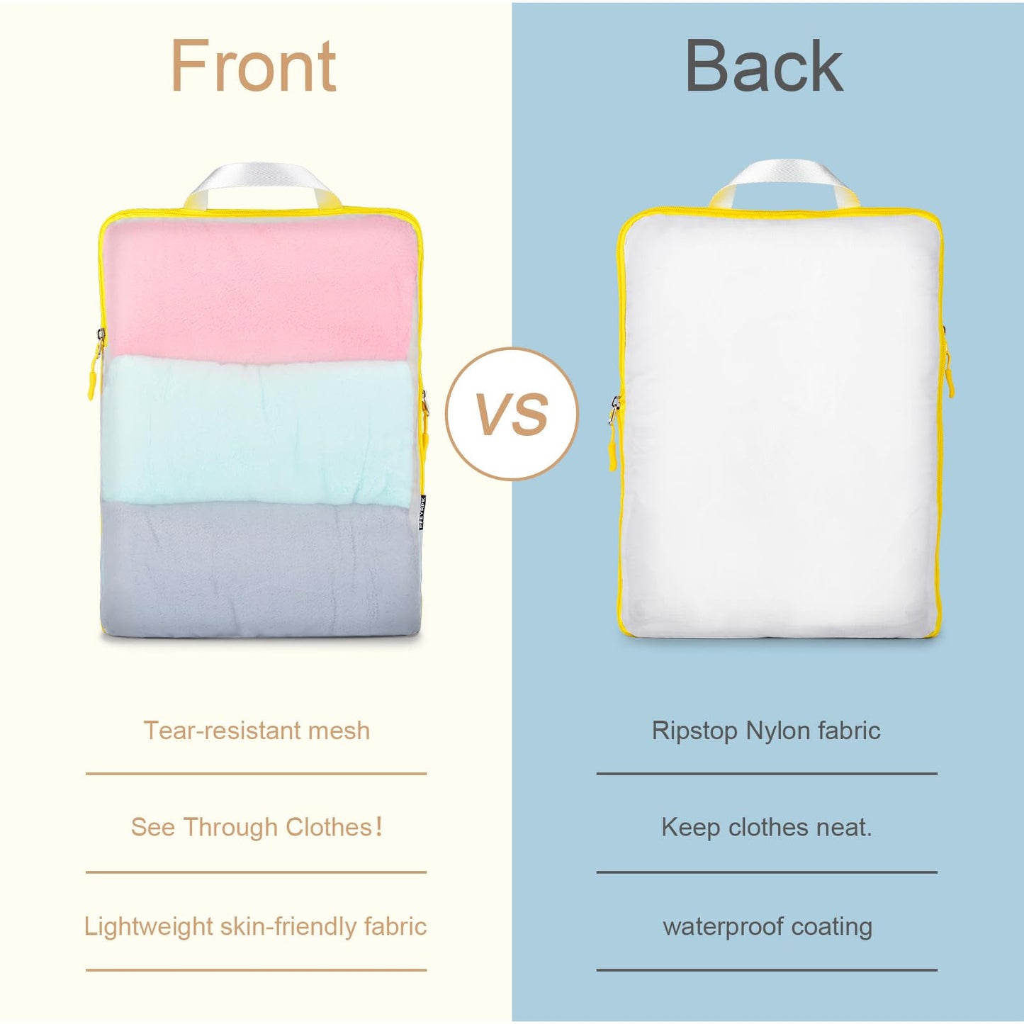 PFEYRPK Compression Packing Cubes Travel Essentials with See Through Mesh for Suitcases,Expandable Packing Organizers 7 Set with Clear Toiletries and Shoe Bag for Carry on Luggage.