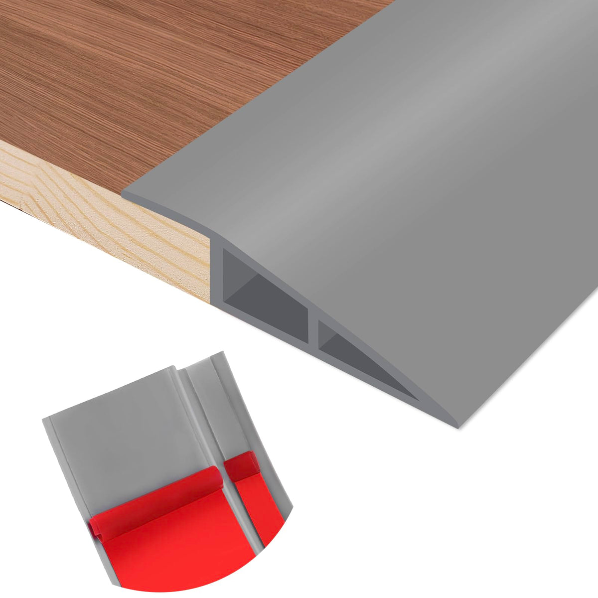 Floor Transition Strip Self Adhesive Vinyl Door Threshold Strip (6.6 Foot)