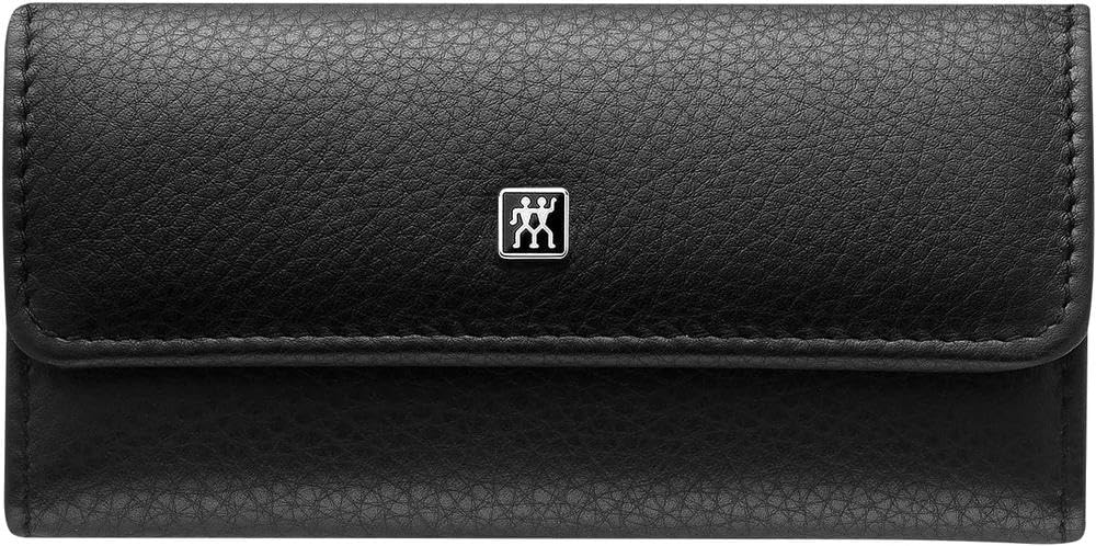 ZWILLING Beauty TWINOX 5-Piece Travel Nail Kit, Manicure and Pedicure Kit, Cowhide Leather Nail Care Set, Durable Stainless-Steel Instruments, Premium Leather, Black