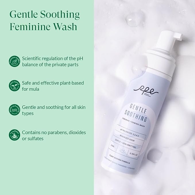 Feminine Care Bundle, Period Essentials 100% Organic Cotton Pads for Women, Size 2,3,5 Sanitary Napkins 124 Ct, Flushable Gentle Feminine Wet Wipes, Plant-Based Soothing Feminine Wash