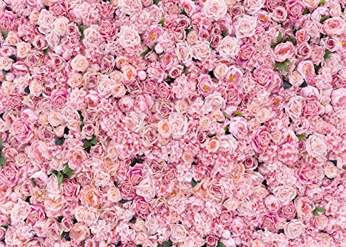 10x8ft Pink Rose Wall Background Spring Pink Flowers Backdrops Girls Women Birthday Party Weeding Bridal Shower Anniversary Ceremony Decor - size: 10 x 8 ft