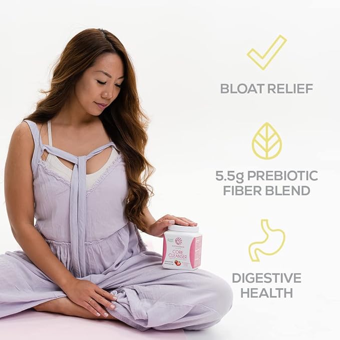 Sunwarrior Plant-Based Prebiotic Fiber Blend Powder | Probiotic Enzymes Sunfiber Soy Free Sugar Free Gluten Free Dairy Free | Strawberry Cooler 30 Servings | Shape Core Cleanser