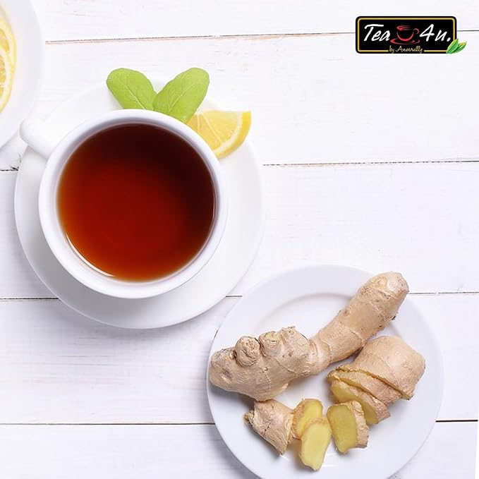 Tea4U Flavored Black Ceylon TeaBags (Ginger) - Ideal Quality from Sri Lanka's Finest Leaves and Expertly Blended - 25 Count