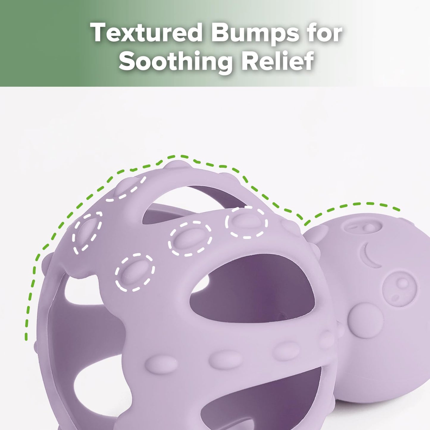 haakaa Octopus Rattle Teether,2-in-1 Baby Teething Toy with Gentle Rattle,Soft Textured Teether for Sore Gums,Easy to Grasp Sensory Toy for Babies 3M+,Lavender
