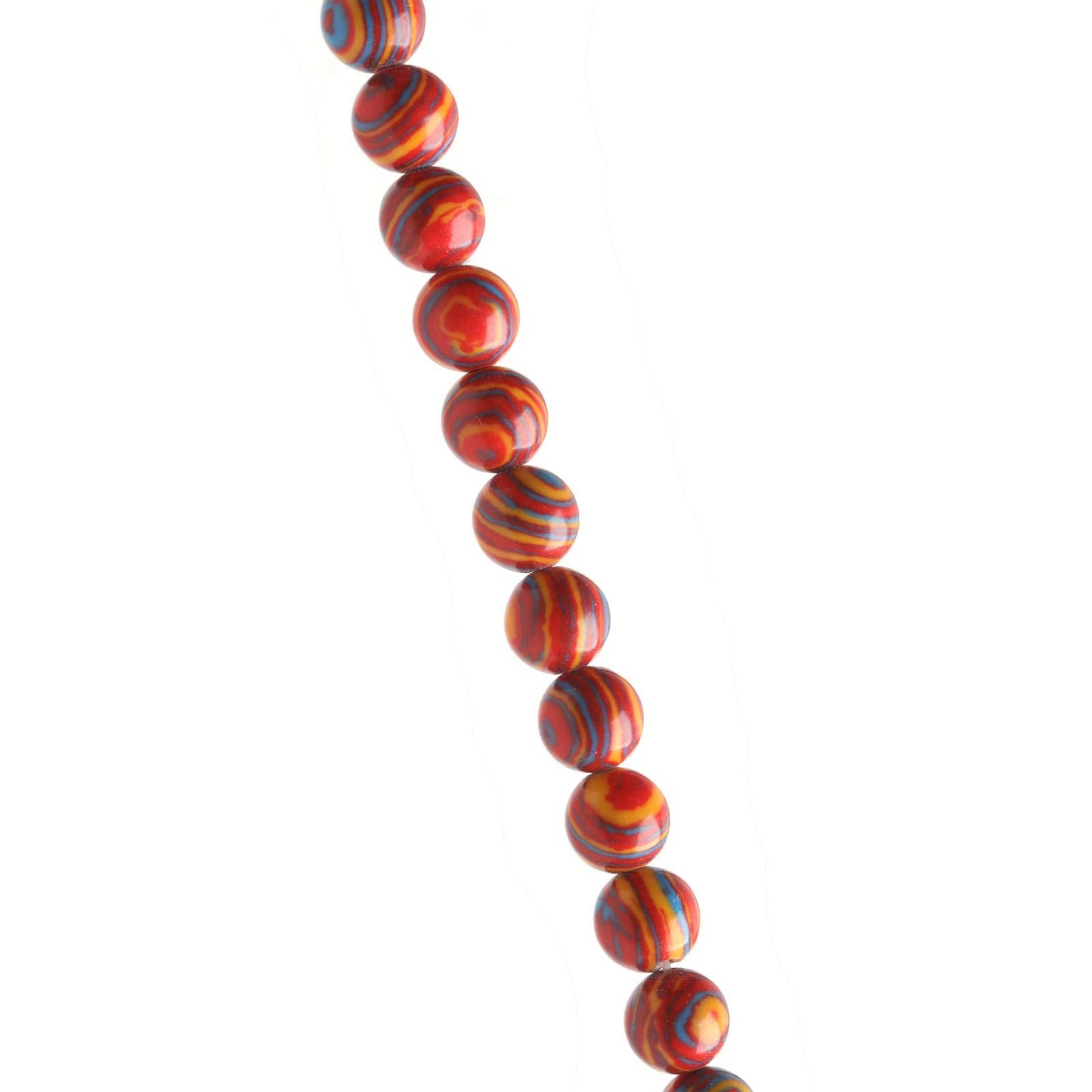 Filluck Natural Stone Beads Red Malachite 8mm Polished Round Smooth Gemstone Beads for Jewelry Making 15 Inch(Red Malachite,8mm)