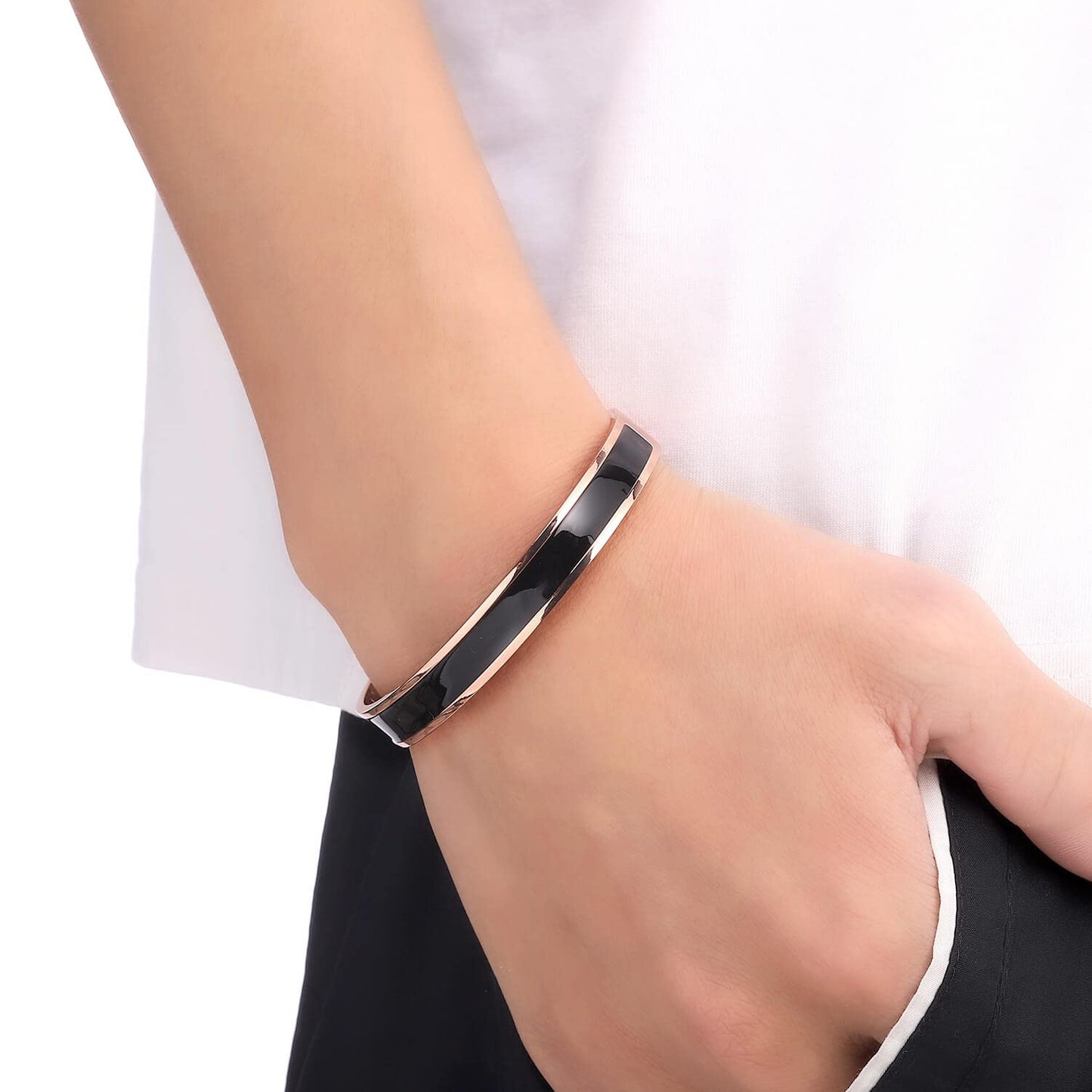 BioMag 2Pcs Copper Bracelets for Women Men, 99.9% Pure Copper Magnetic Bracelet Cuff Bangle with 8Pcs Magnets, Adjustable Jewelry Gifts