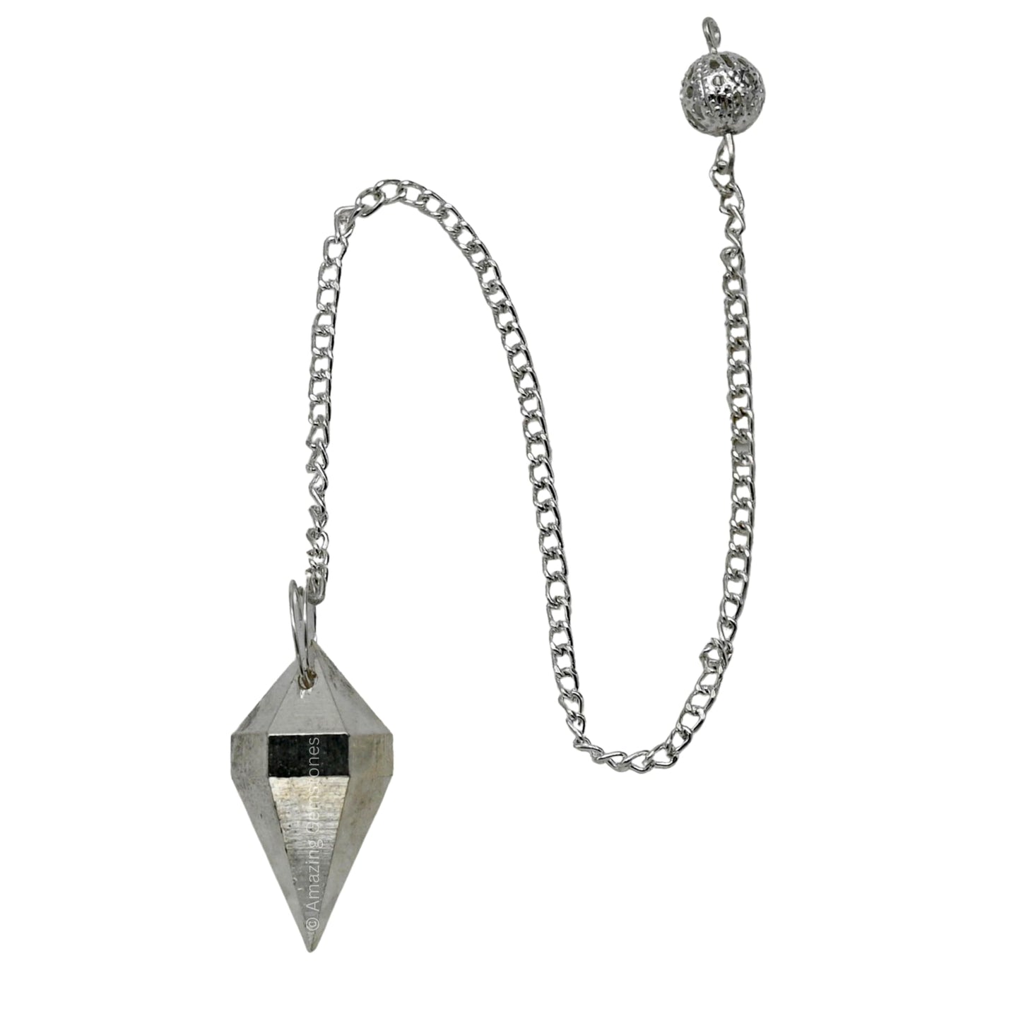 Amazing Gemstone Healing Metal Pendulums for Divination, Silver Double Point Cone Steel Copper Pendulum High Energy Pendulo de Bronce Pendulos de Mesa MP44