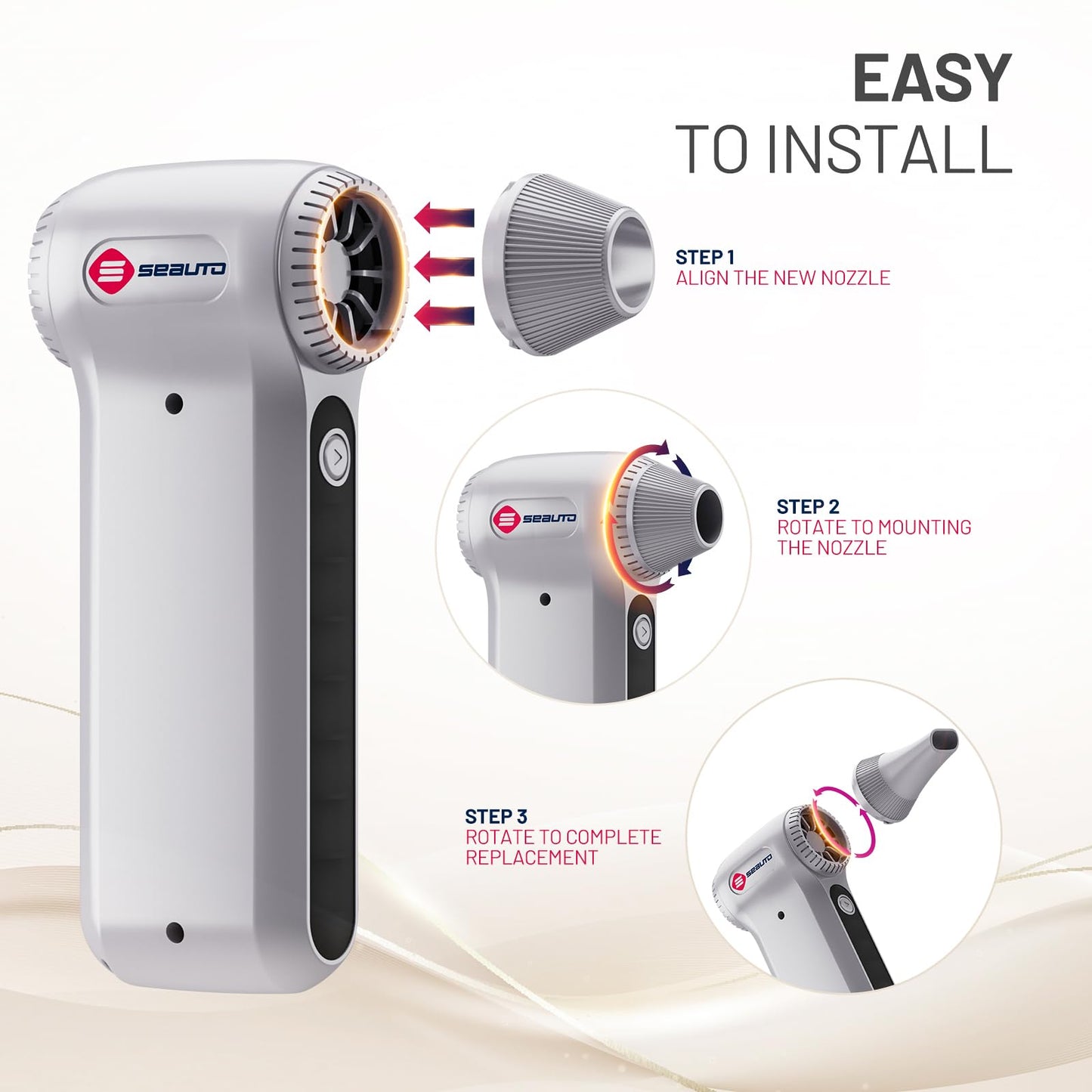 Compressed Air Duster, Ergonomic Design 250,000 RPM Compressed Canned Air Alternative, 3-Gear Powerful Blower for Computer Keyboard, PC Cleaning,Appliance,Car,Home and Outdoor