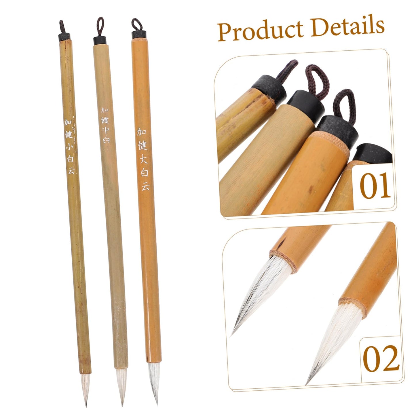 LALAFINA 24pcs Chinese Calligraphy Brush: Sumi Brushes for Chinese Painting - Calligraphy Pens for Beginners