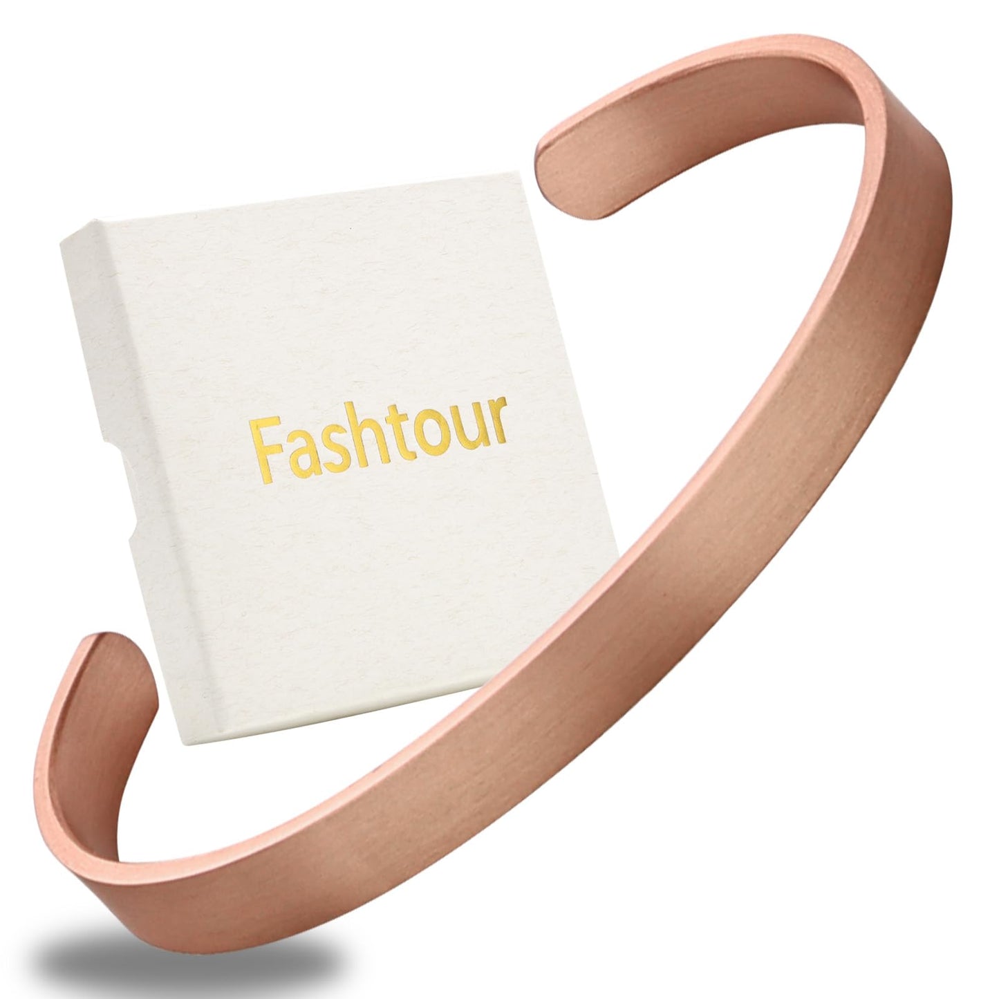 Fashtour Pure Copper Bracelet – Copper Bracelet for Men & Women – 100% Solid, Raw & Uncoated Handmade Hammered Tibetan Cuff Bangle (Copper024)