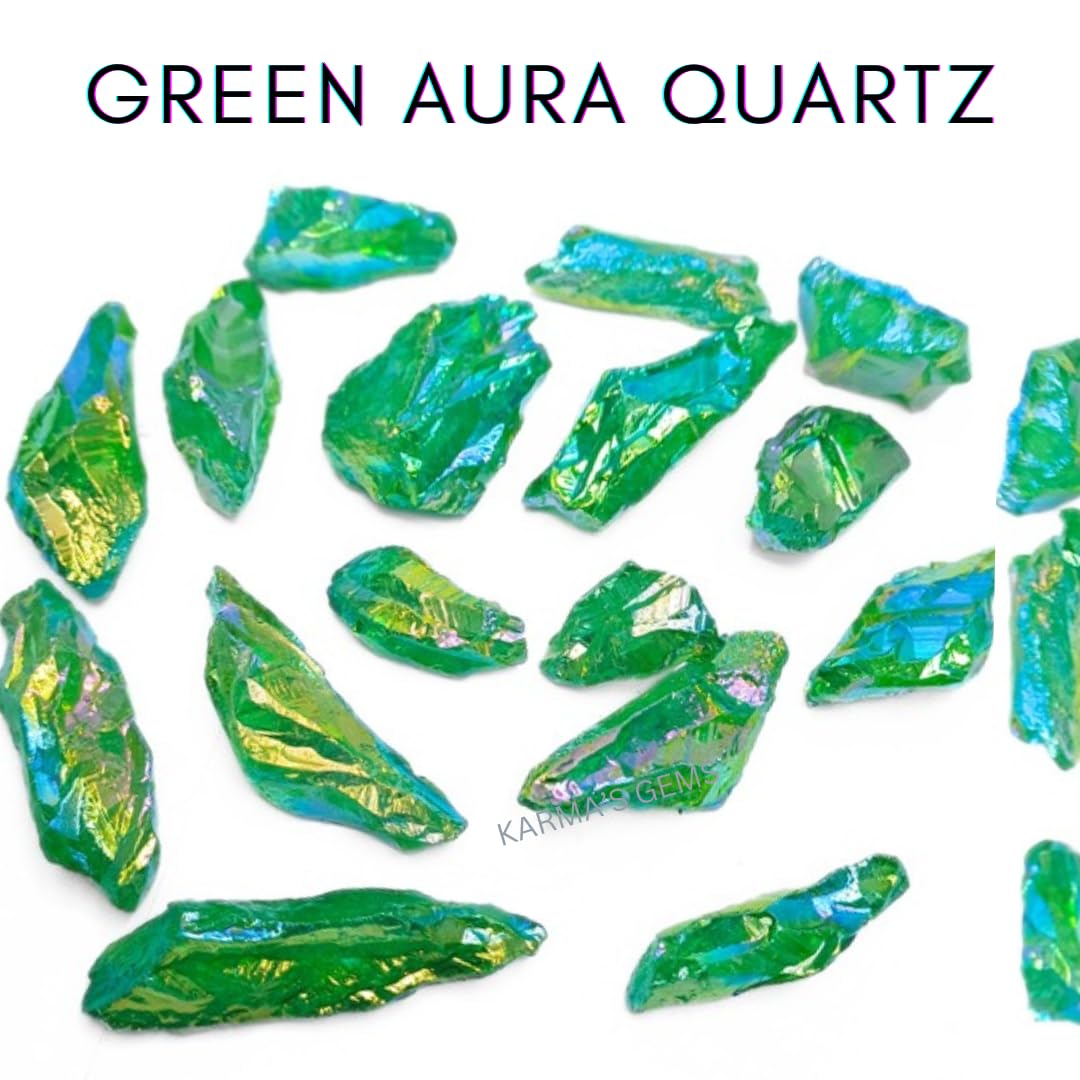 Crystals, Rocks, Jade, Crystals and Healing Stones, Witchcraft Supplies, Healing Crystals, Stones, Healing Stones, Rock Collection, Agate, Raw Stones (Green Aura Quartz, 2 Pcs)