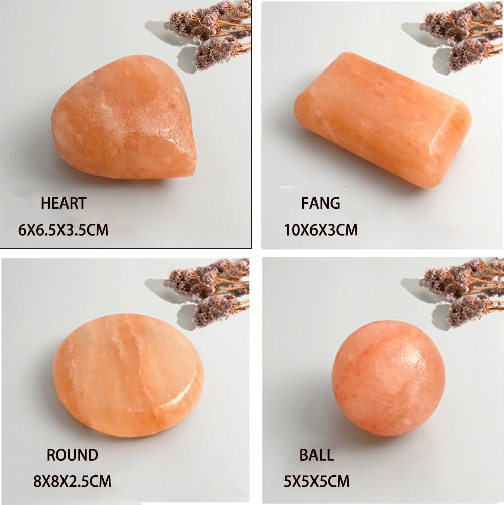 Windfulogo 6Pc Hot Massage Stones Set Himalayan Salt Heated Warmer Stone for Spa Massage