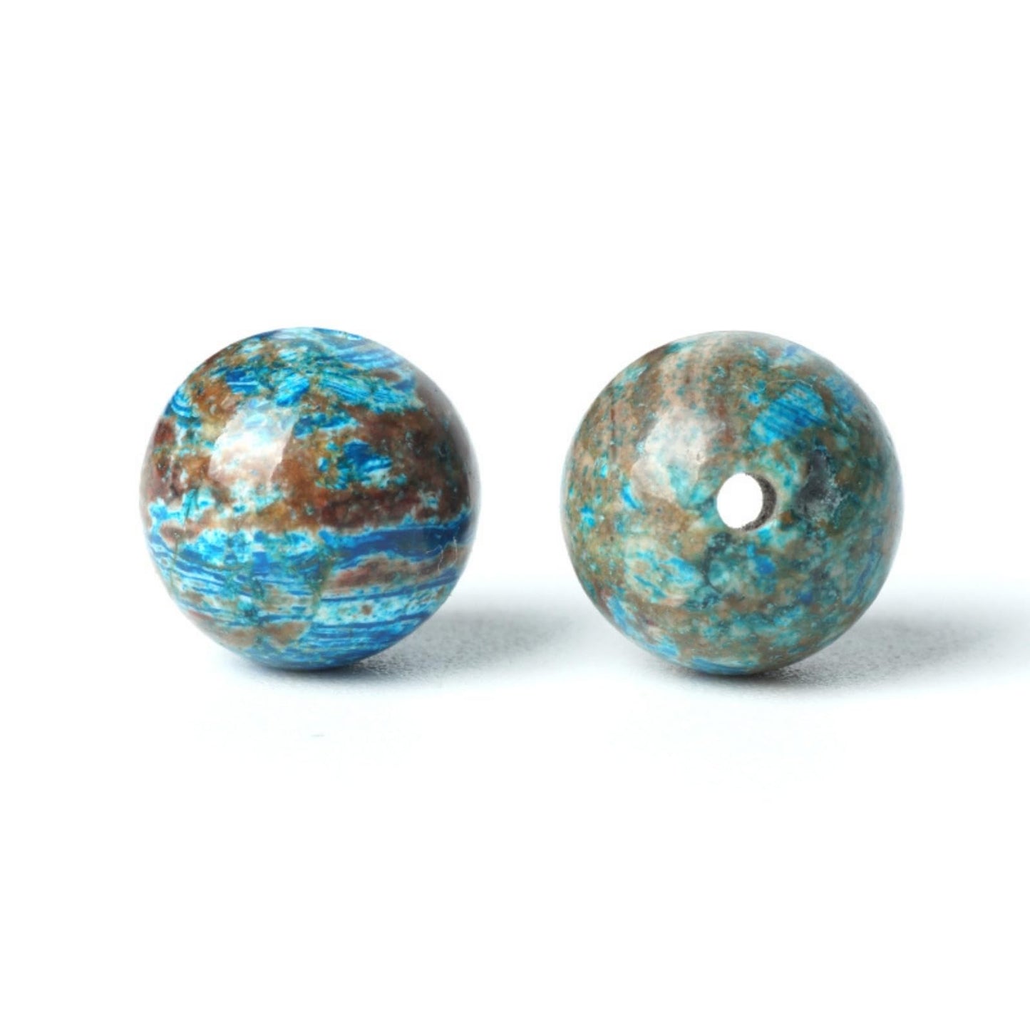 100Pcs Natural Stone 6mm Blue Pattern Agate Round Loose Gemstone Energy Healing Beads Hole Size 1mm DIY Smooth Beads for Bracelet Necklace Earrings Jewelry Making