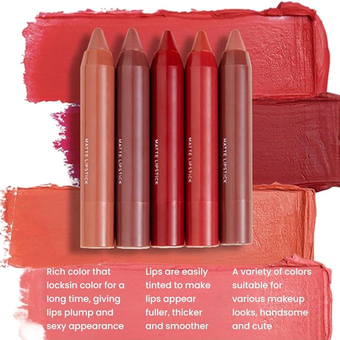 BINGBRUSH Crayon Matte Longwear Lipstick Pack Set,Moisture Smooth Color Stick Ultimate Lip Crayon for Makeup Collection - Waterproof Velvet Lipgloss (11#, 1 Count (Pack of 1))