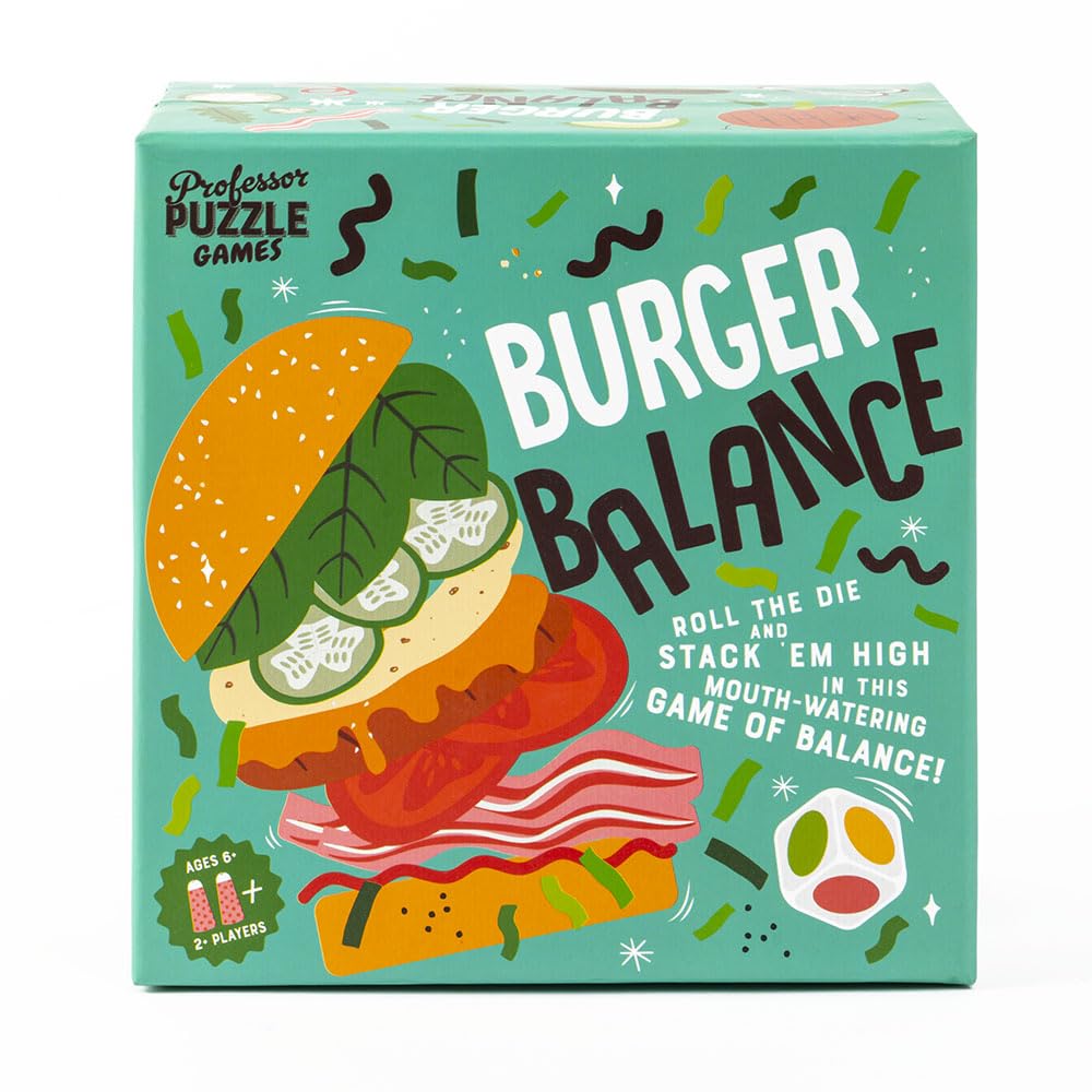 Professor PUZZLE Foodie Games - Burger Balance Stacking Game