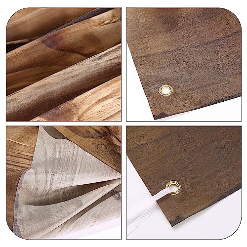 Peryiter Wood Backdrop Wooden Wall Background Rustic Backdrop Durable Polyester Fabric Photography Supplies for Party, Wedding Baby Photoshoot(8 x 6ft,Brown) - color: Brown, size: 8 x 6ft
