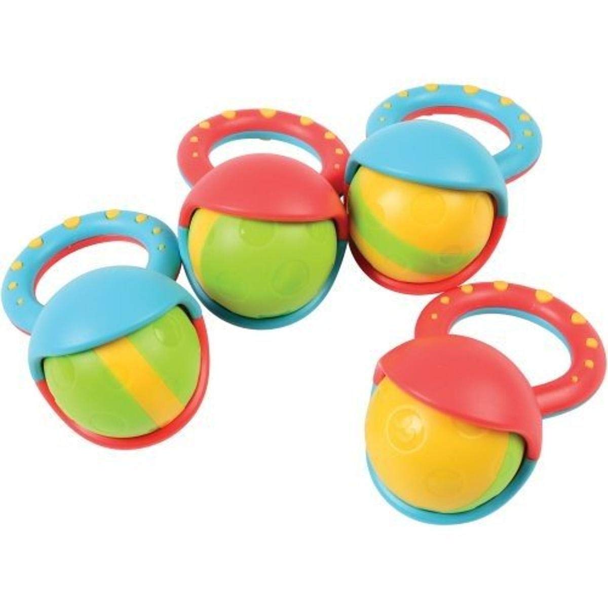 Constructive Playthings HAE-404 Roller Ball Rattles Set of 4