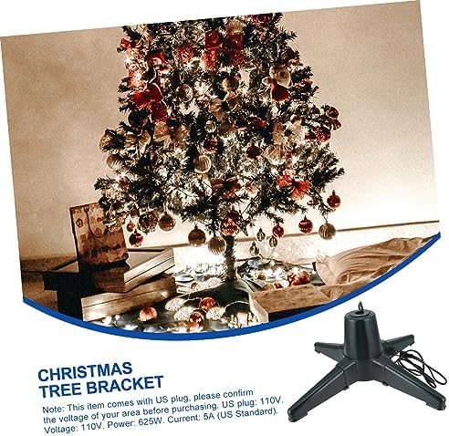 SOLUSTRE 1pc Electric Rotatable Christmas Tree Stand Us Easy to Install Tree Bracket for Smooth for Holiday Decor Base for Artificial