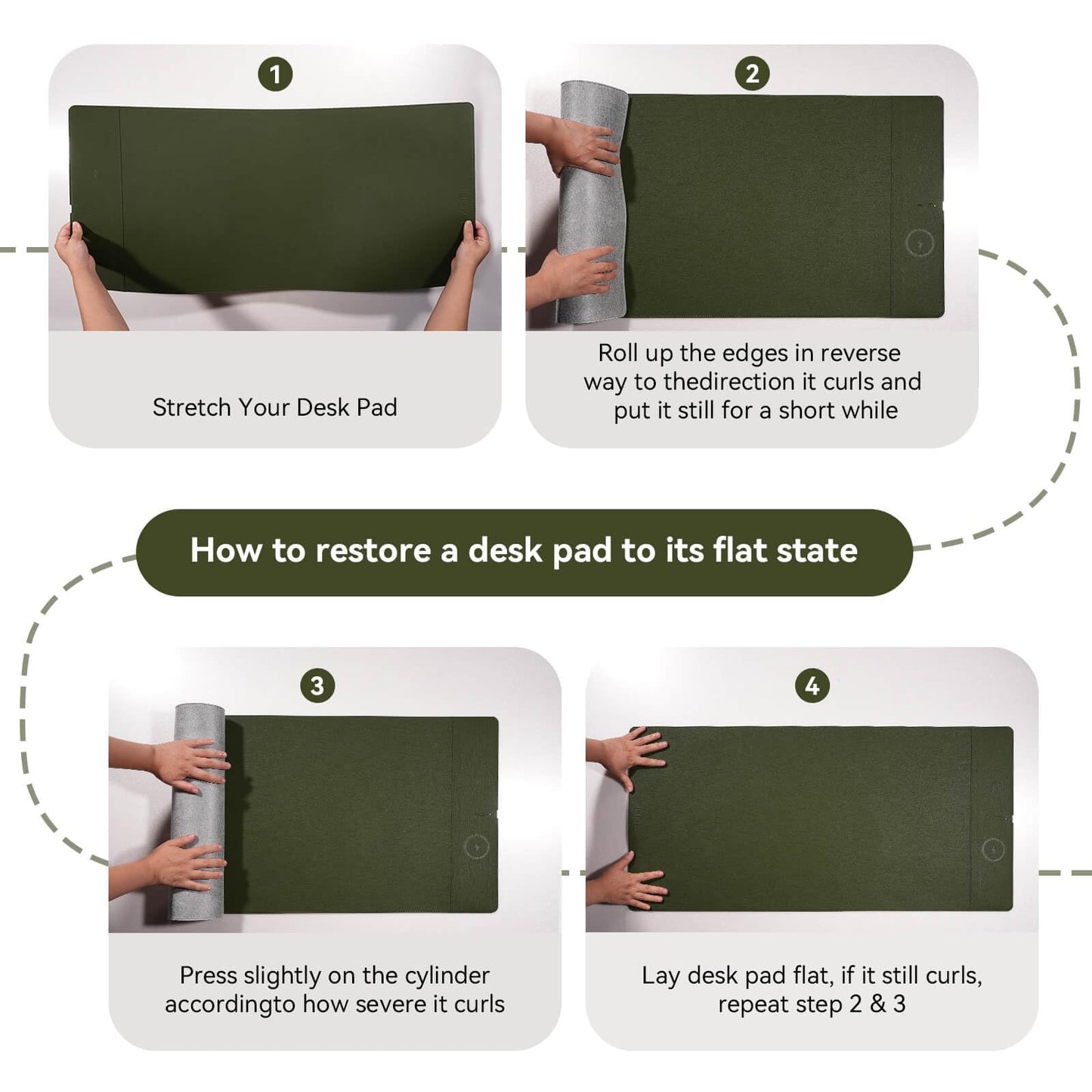 Hi-HONX Wireless Charging Mouse Pad, 15W Fast Charge Magnetic Charger Desk Pad, Large Office Desk Mat (35.4"x16.9") with Ultra-Smooth Surface, Military Green Computer Mousepad for MacBook, PC, Laptop