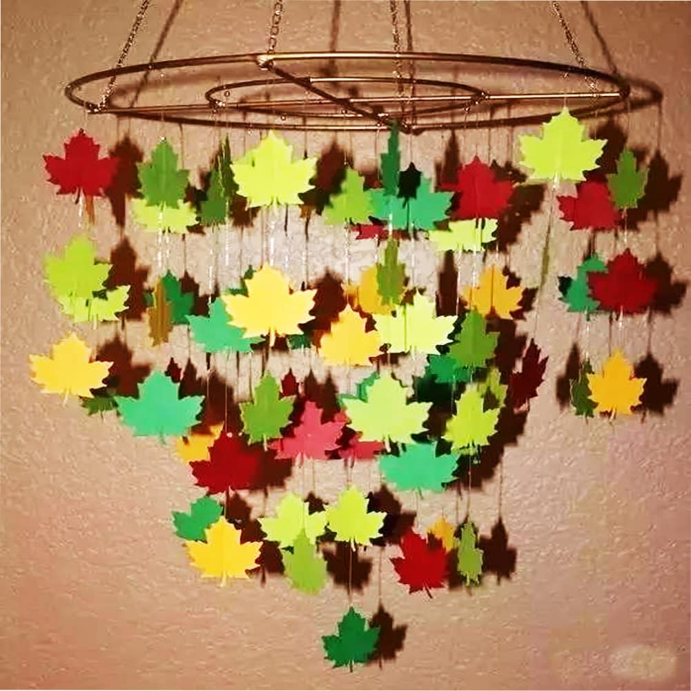 VSREI Maple Leaf Hole Punch, Paper Punches, Maple Leaves Puncher, MapleLeafPunches for Paper Crafts, Maple Leaf-Shaped Hole Punch, 1 inch 5/8 inch 3/8 inch MapleLeafHole Punches Set (Random Color)