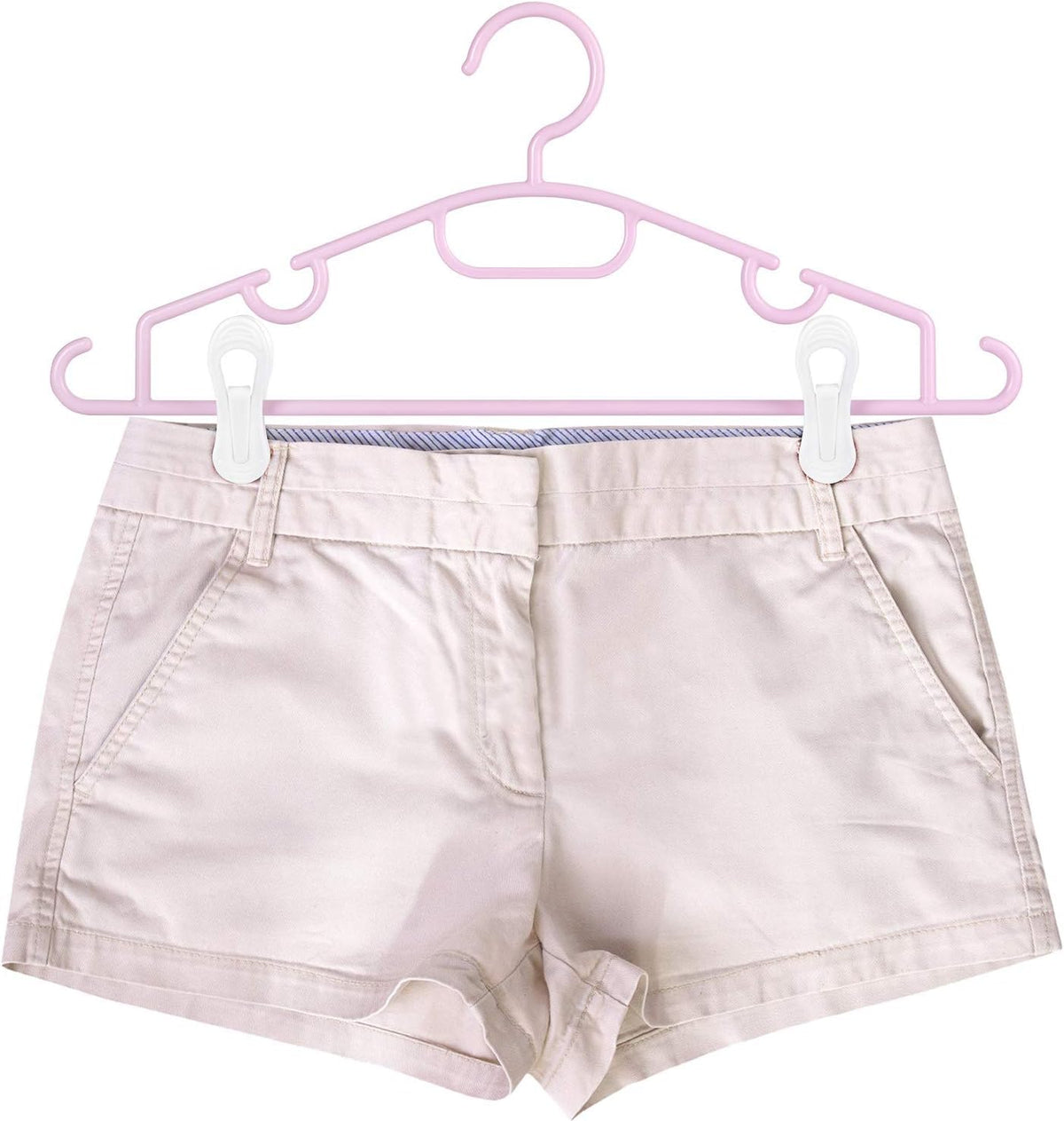 White Plastic Hanger Clips (50 Count)