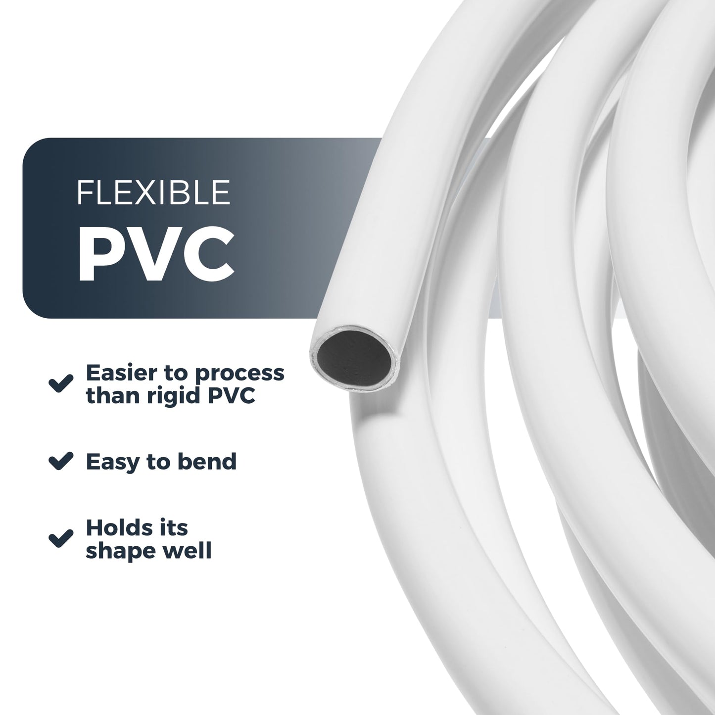 32ft 20mm Original Flexible Pipe for crafts, Extra Durable design, Tube Pipe for Fake Flowers, Prop Building, Balloon Arches, Stem Tubing for Floral Wedding Decor, DIY Arts & Craft