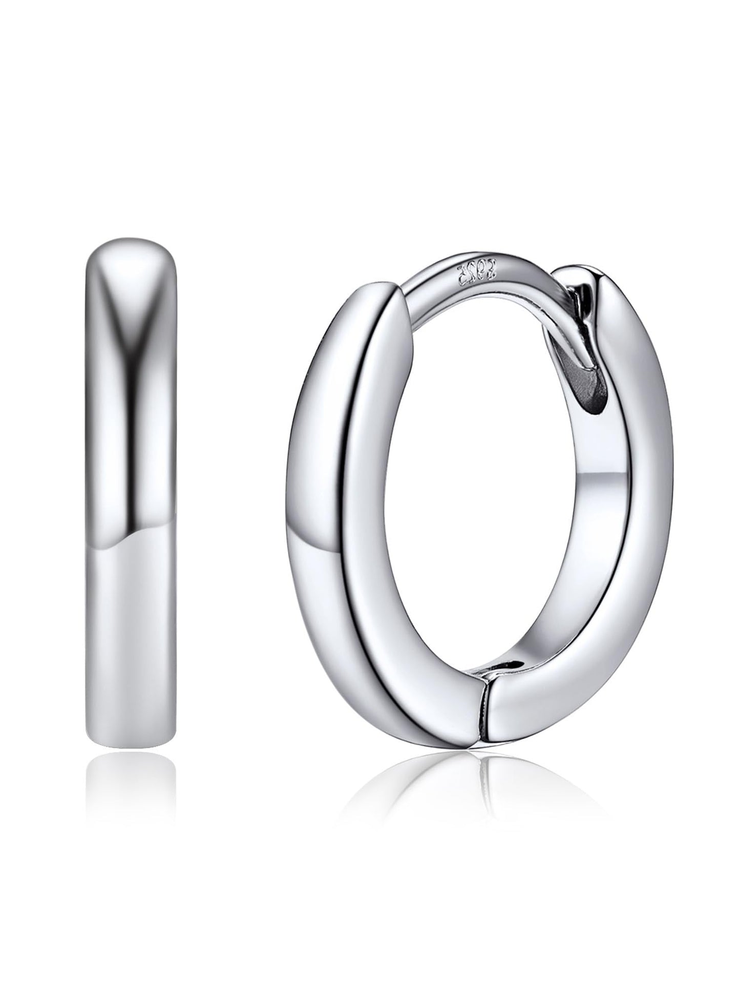 Silver Hoop Earrings For Women Hoops Earring Hypoallergenic 8mm Tiny Huggie Jewelry Non Tarnish Cartilage Piercing Waterproof Ear Earings
