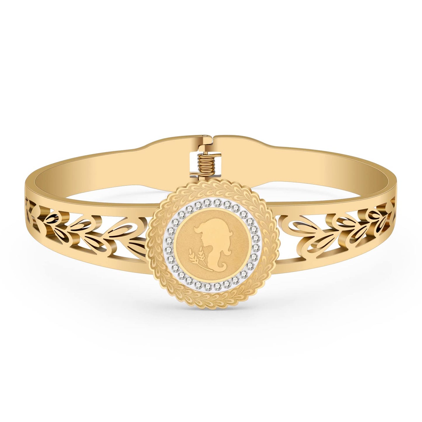 YAYAKO Stainless Steel Constellation Bracelets Bangle Zodiac Gifts for Women Birthday Gifts (Virgo 045)