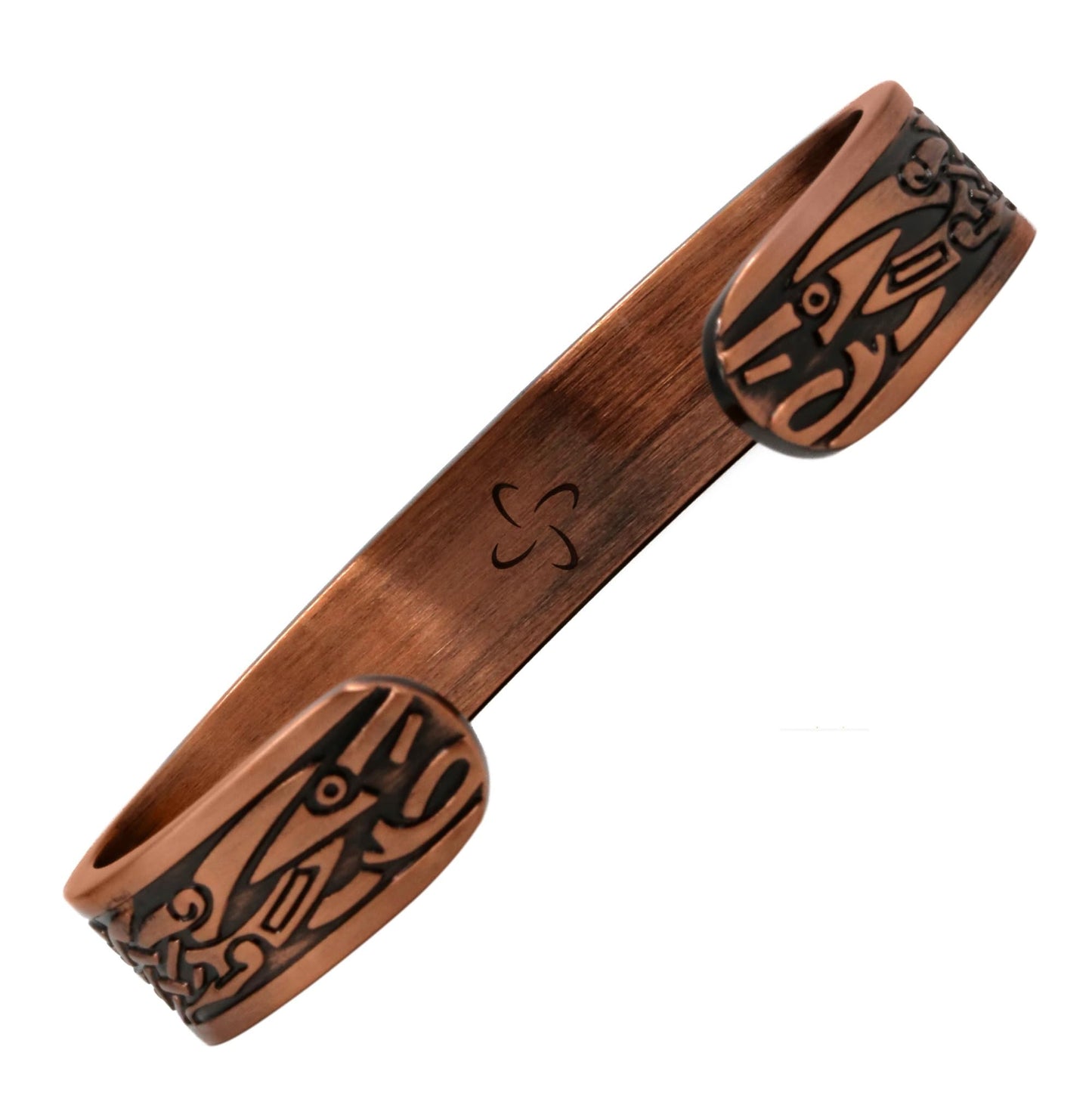 Reevaria - Pure Copper Magnetic Heavyweight Cuff Bracelet for Men, with 8 Magnets 3500 Gauss