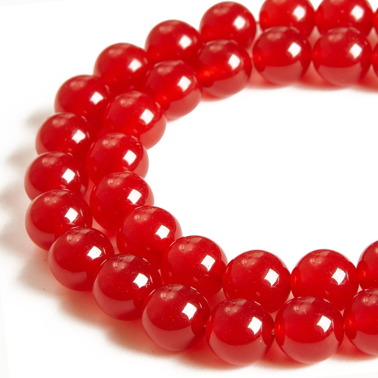 35pcs 10mm Natural Carnelian Beads Gemstone Beads Round Loose Beads for Jewelry Making