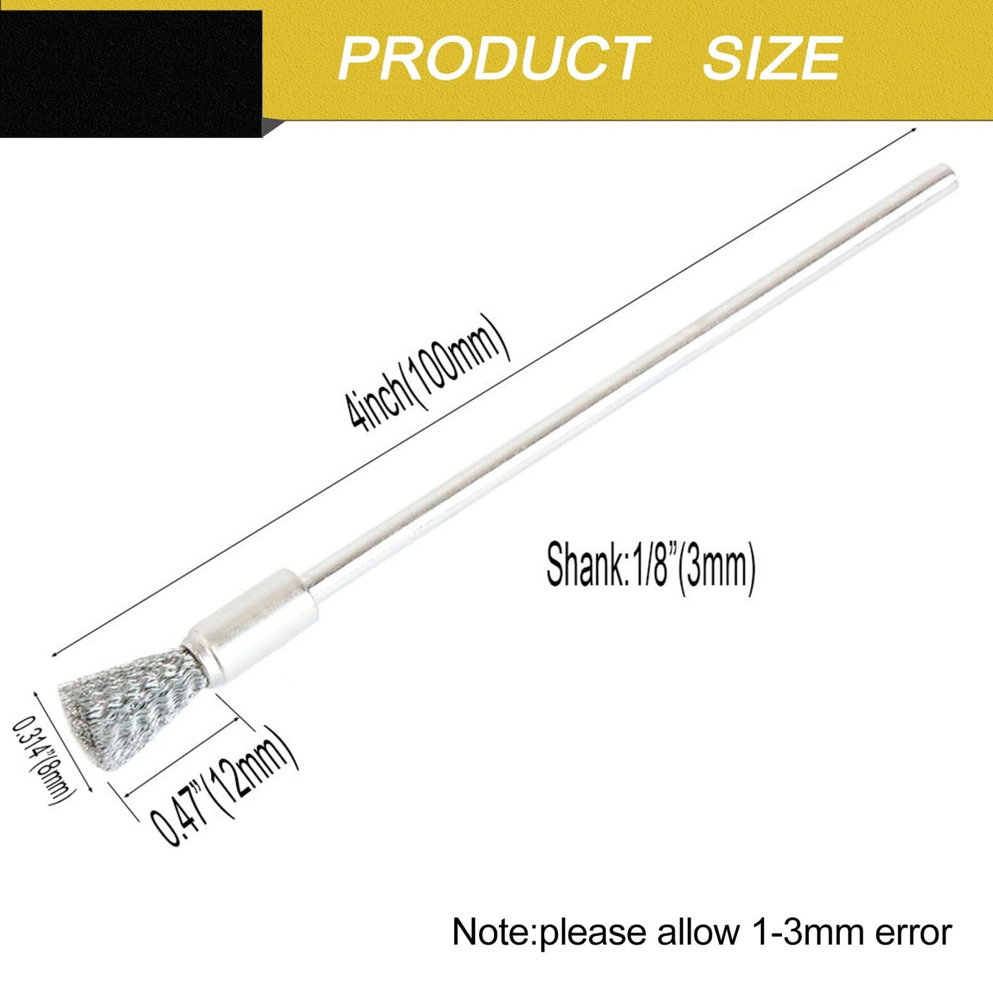 20pcs Scratch Brush Pen Set, Stainless Steel Bristles Pen Style Prep Sanding Brush,Removing Corrosion and Rust, Electrical Circuit Boards and so on (20pcs Stainless Steel)
