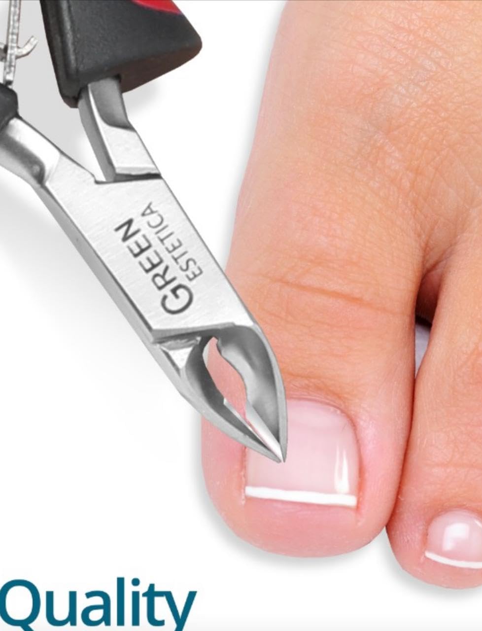 Professional Cuticle Trimmer & Premium Cuticle Nipper with Non-Slip Grip Handle– Stainless Steel Sharp Blades, Double Spring Manicure Pedicure Tools for Home & Salon Care (Black/Red & Silver)