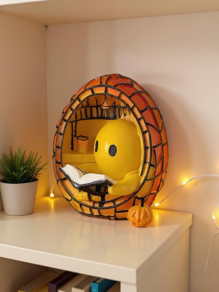 Halloween Ghost Night Light Set - Ghost Bubble Bath Lamp & Ghost Reading Book Lamp, USB-Powered Spooky Cute LED Decor for Kids Adults, Bathroom Bedroom, Gift-Ready Packaging