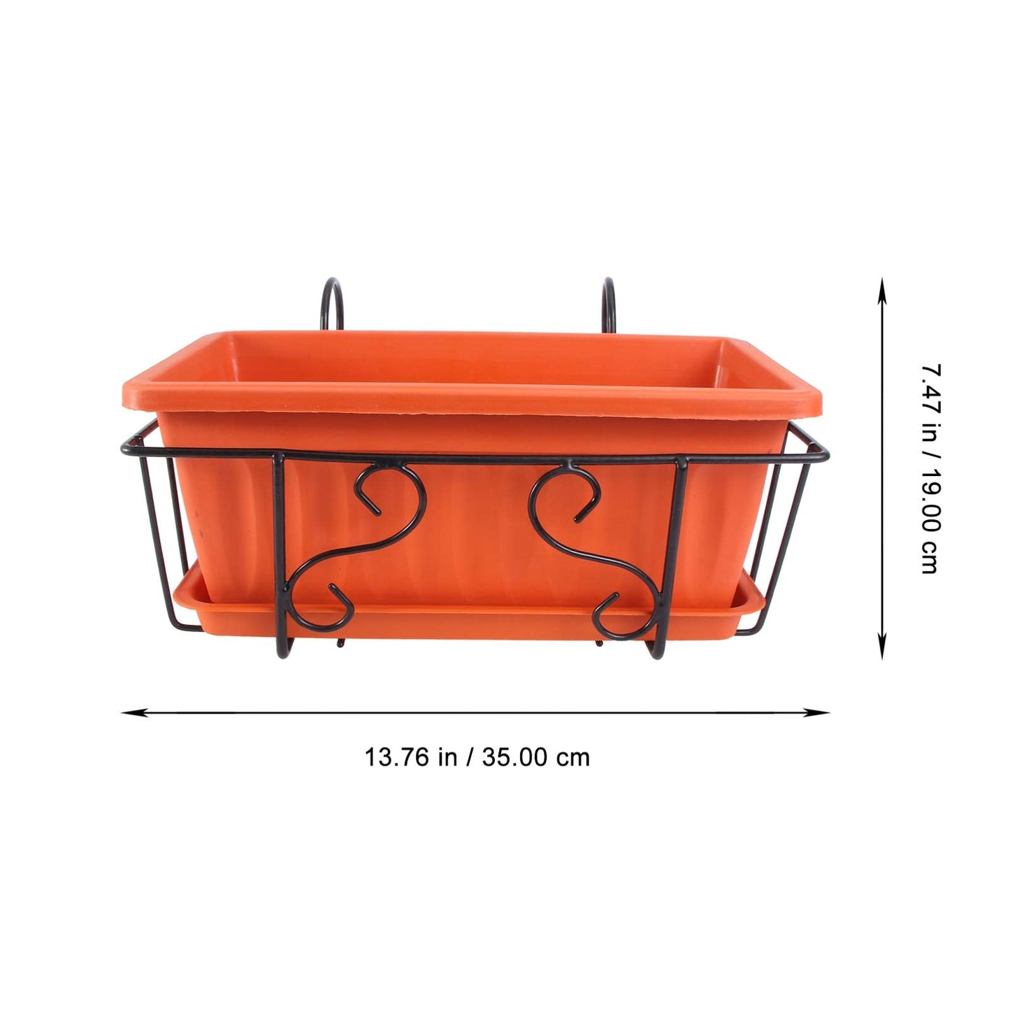 1set Hanging Rectangular Flowerpot Rack Durable Flowerpot Stand for Balcony Living Room and Garden Stylish Vertical Gardening for Home Decor