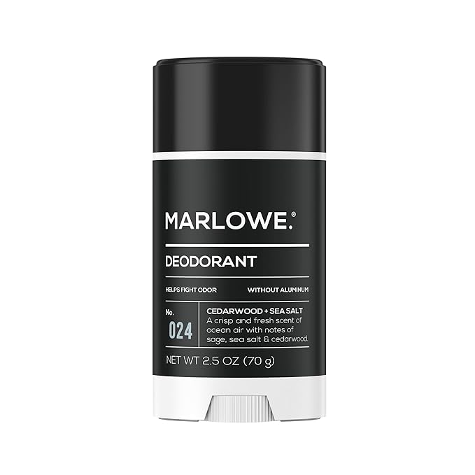 No. 024 Deodorant 2.5 oz, Jojoba Esters, Coconut Oil, Shea Butter & Tapioca Starch for Odor Protection, Formulated without Aluminum & Baking Soda, Fresh & Zesty Cedarwood + Sea Salt Scent