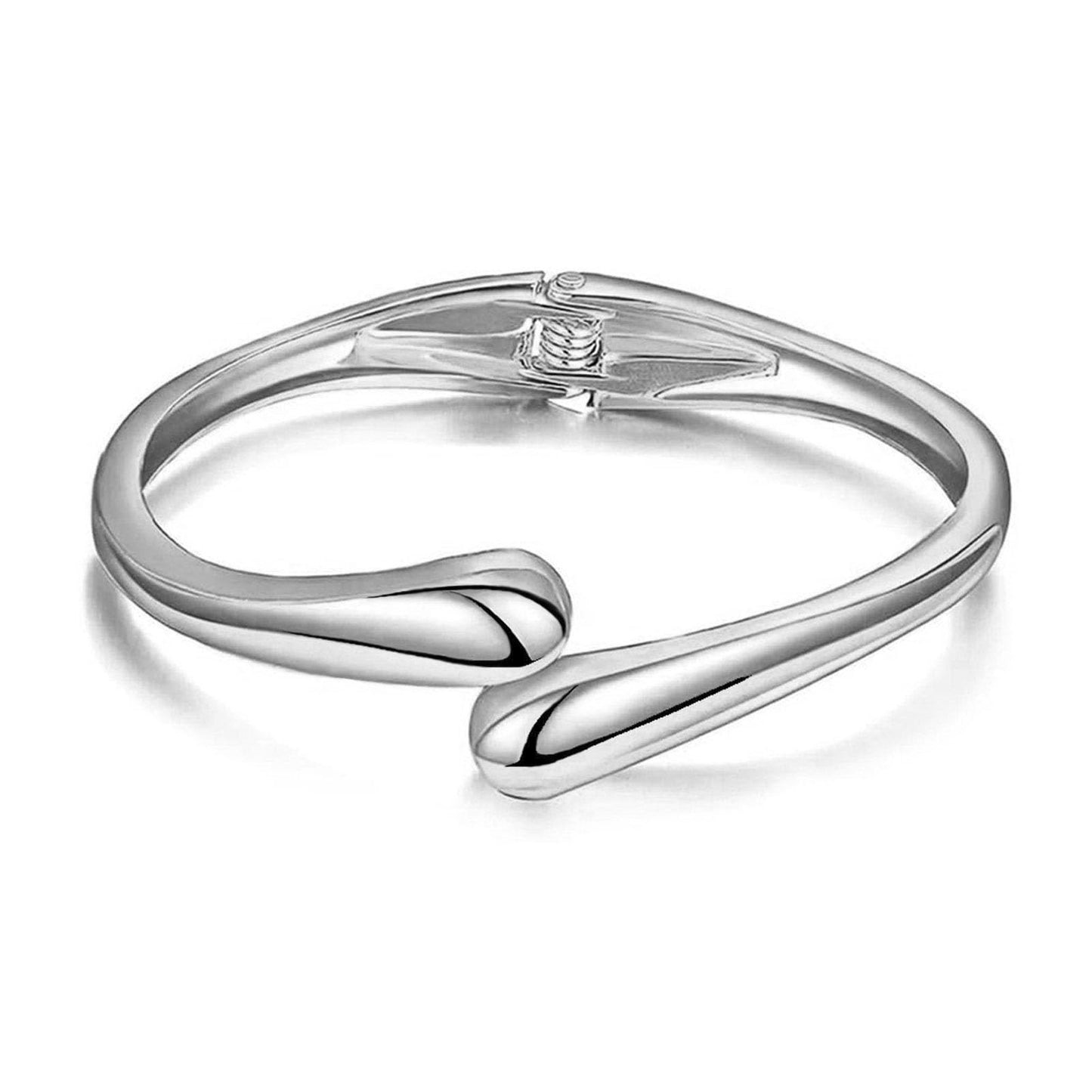 MTINEAPS Sterling Silver Bangle Bracelets for Women Teens Trendy Chunky Adjustable Twist Cuff Bracelet Jewelry Gifts (Chunky Silver)