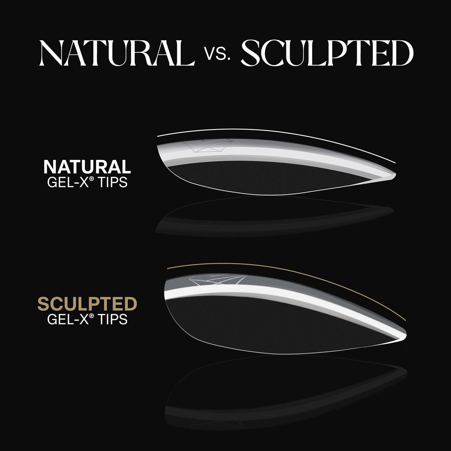 Aprés Gel-X® Natural Stiletto Long Tip Box | 500pc Gel-X Tips, 11 Sizes 00-9, Premium Quality