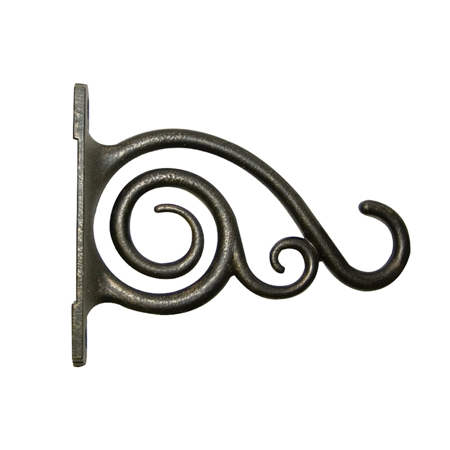Panacea 100506642 Plant Bracket with Scroll Brushed, Bronze, 6"