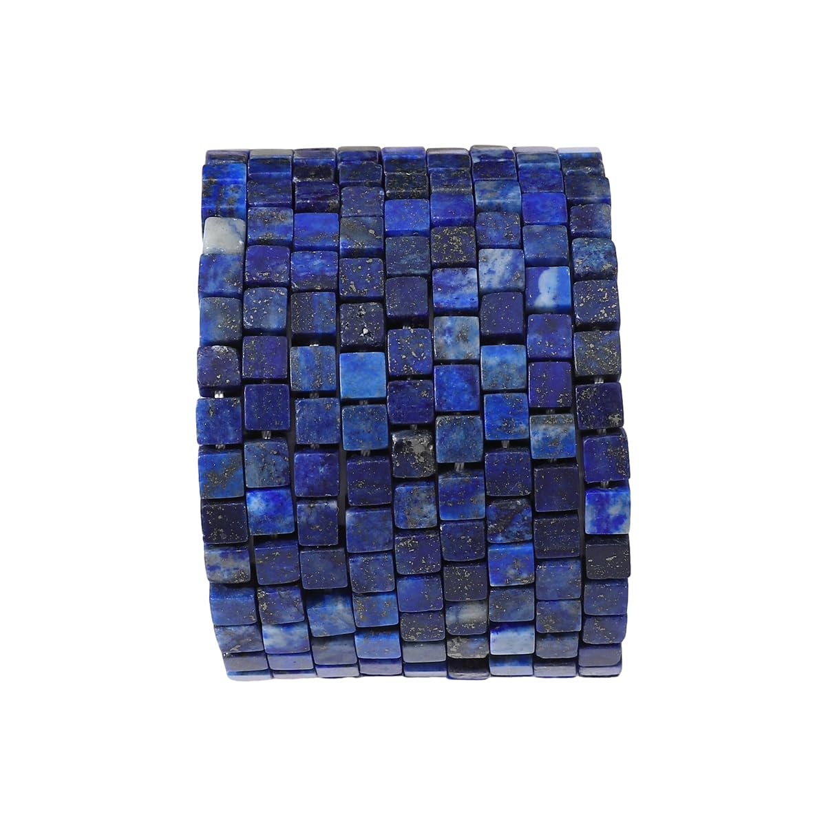 BEADIA Natural Lapis Lazuli Square Stone Beads 4x4mm 85pcs Cube Loose Semi Gemstone Beads for Jewelry Making Design