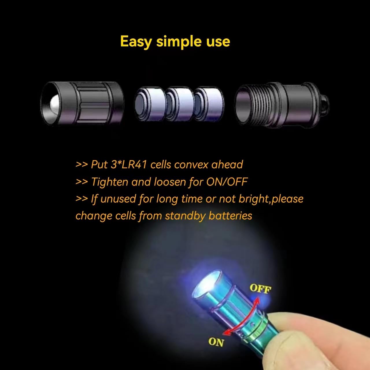 Nitefox e1 Smallest Keychain Flashlight Tiny Micro Mini Key Ring Light Bright Long Lifetime Waterproof for Everyday EDC Emergency Dog Walking Sleeping Reading Nice Gift (Colorful Stainless Steel)